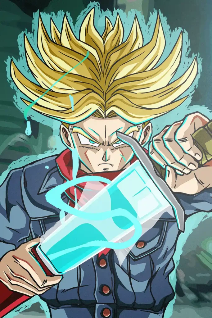 Future Trunks Dragon Ball Original Image Outstanding Metal Wall Poster