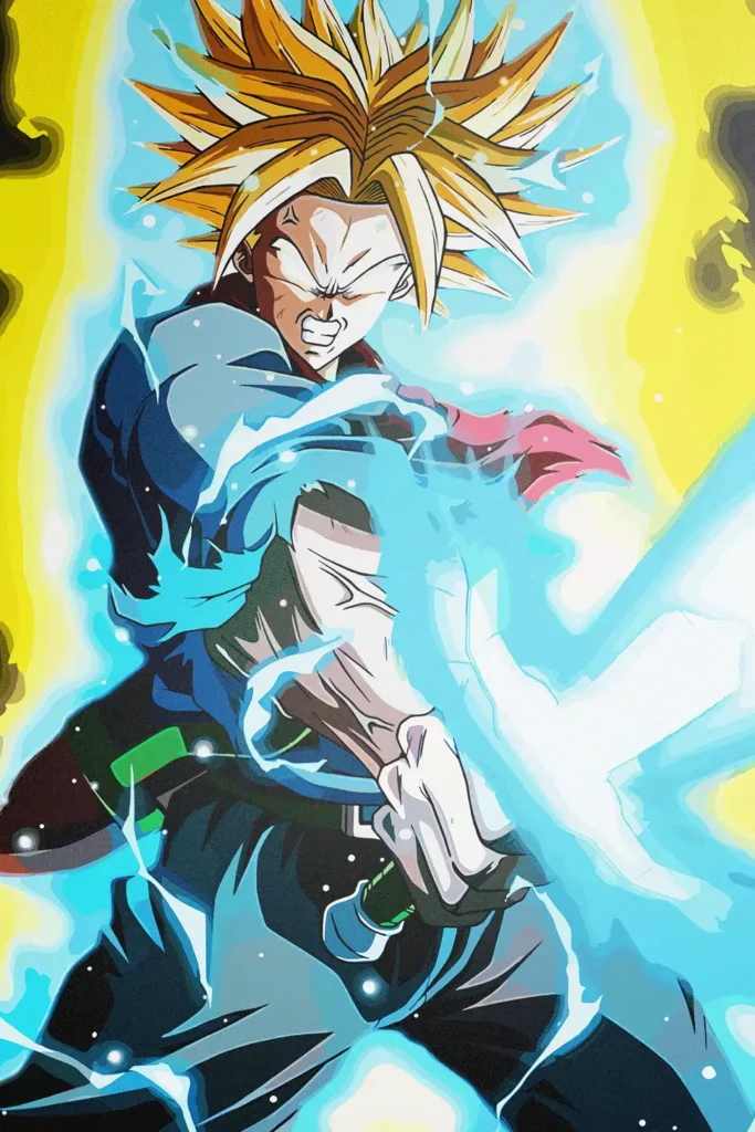 Future Trunks Dragon Ball Original Image Premium Metal Print