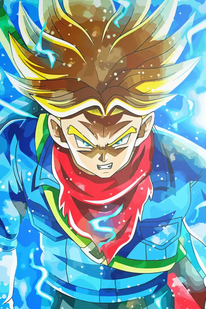 Future Trunks Dragon Ball Original Image Printed Metal Wall Art
