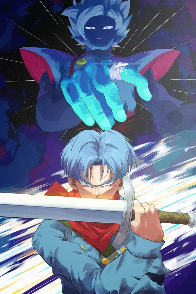 Future Trunks Dragon Ball Original Image Outstanding Metal Print Poster