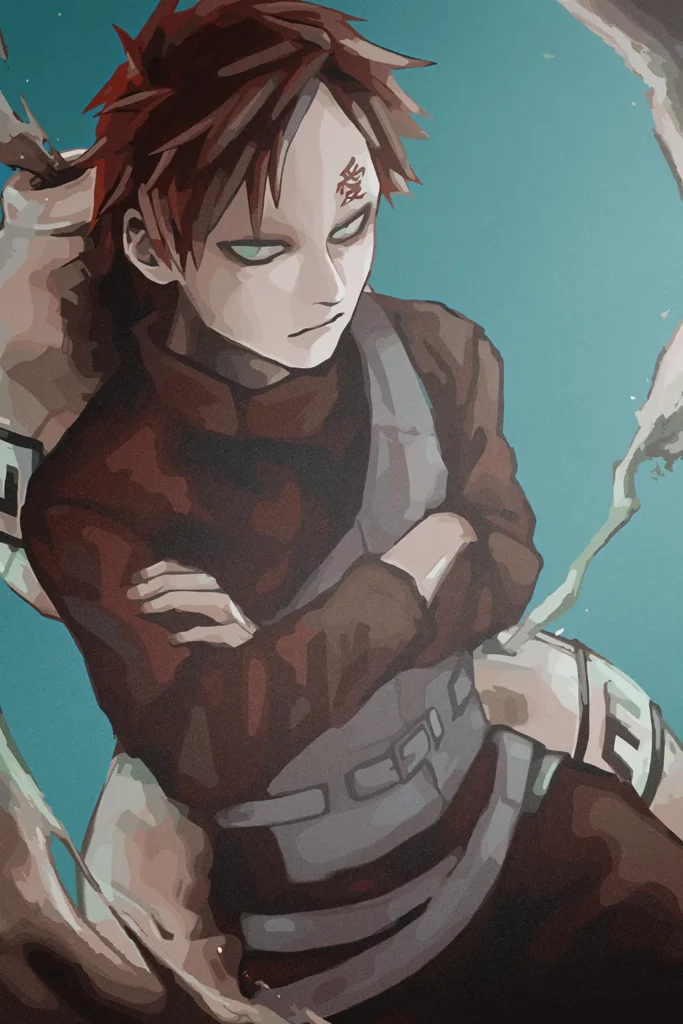 Gaara Naruto Original Image Aluminium Metal Print