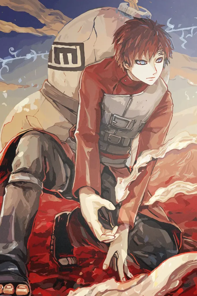 Gaara Naruto Original Image Exclusive Metal Print