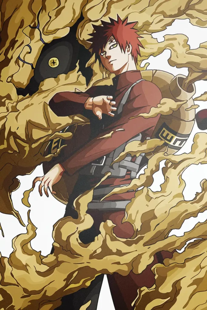 Gaara Naruto Original Image Exclusive Metal Wall Art