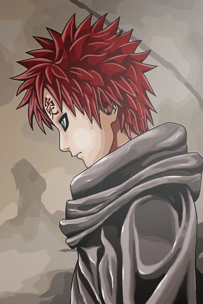 Gaara Naruto Original Image High Quality Aluminium Printed Metal Poster