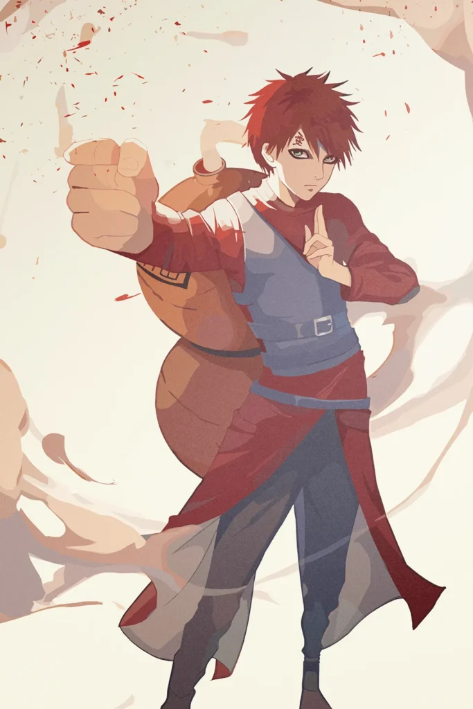 Gaara Naruto Original Image High Quality Printed Metal Wall Art