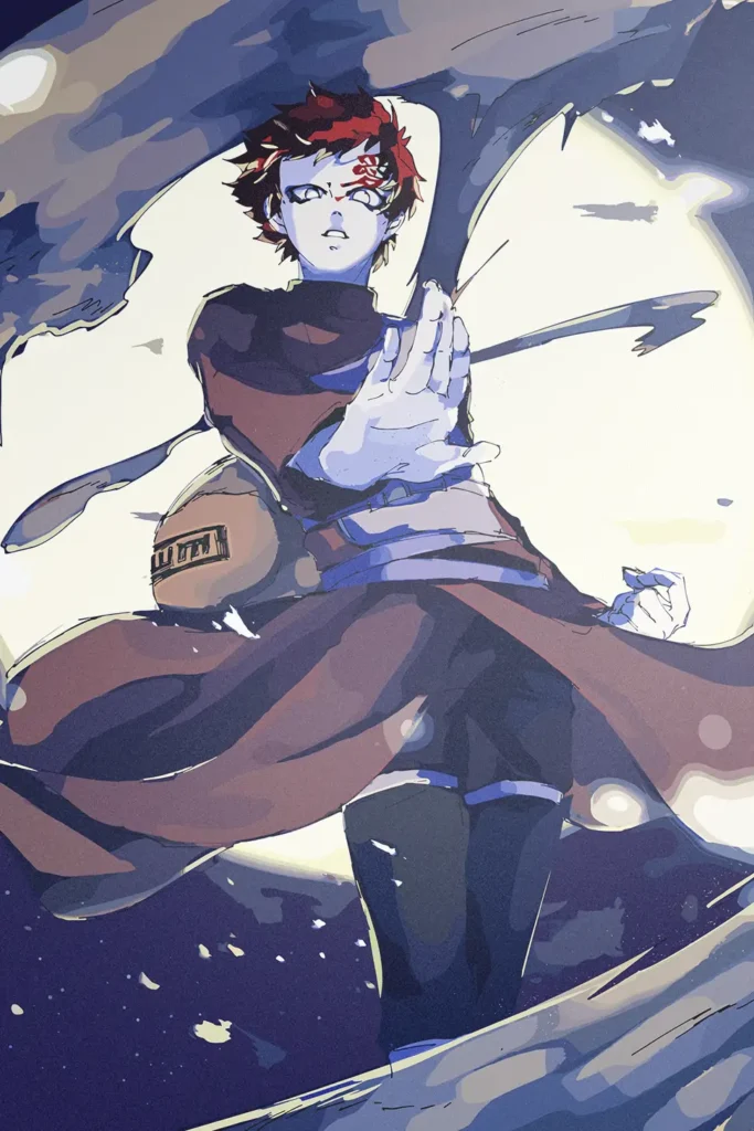 Gaara Naruto Original Image Metal Print Wall Art