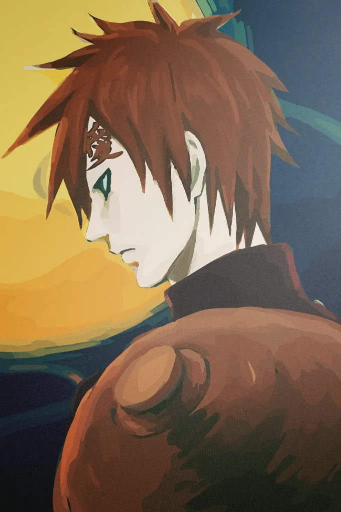 Gaara Naruto Original Image Premium Metal Wall Art
