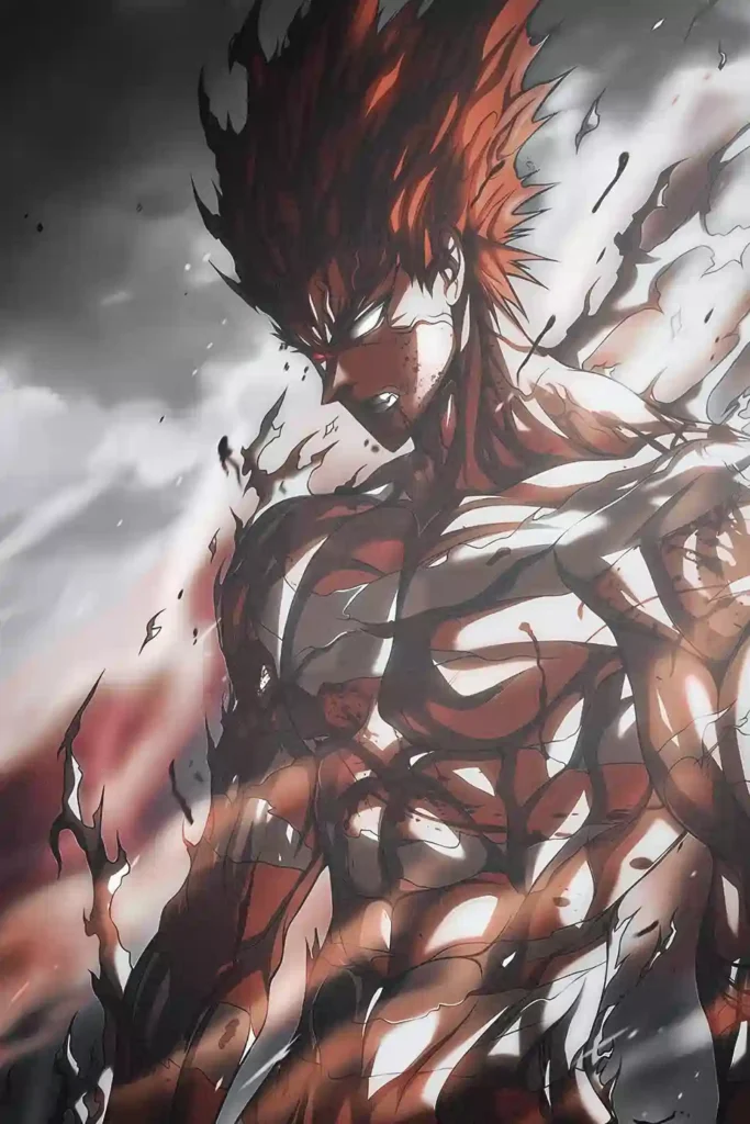 Artistic showcase photo of the Garou Bespoke Metal Print Poster