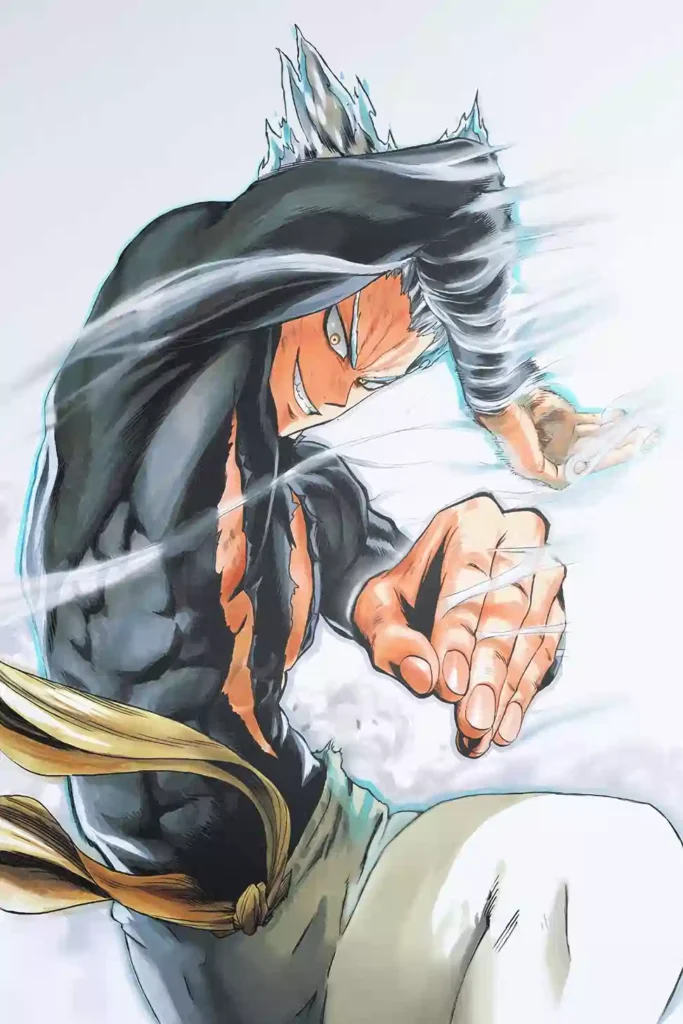 Showcase view of the Garou Deluxe Metal Poster from One Punch Man
