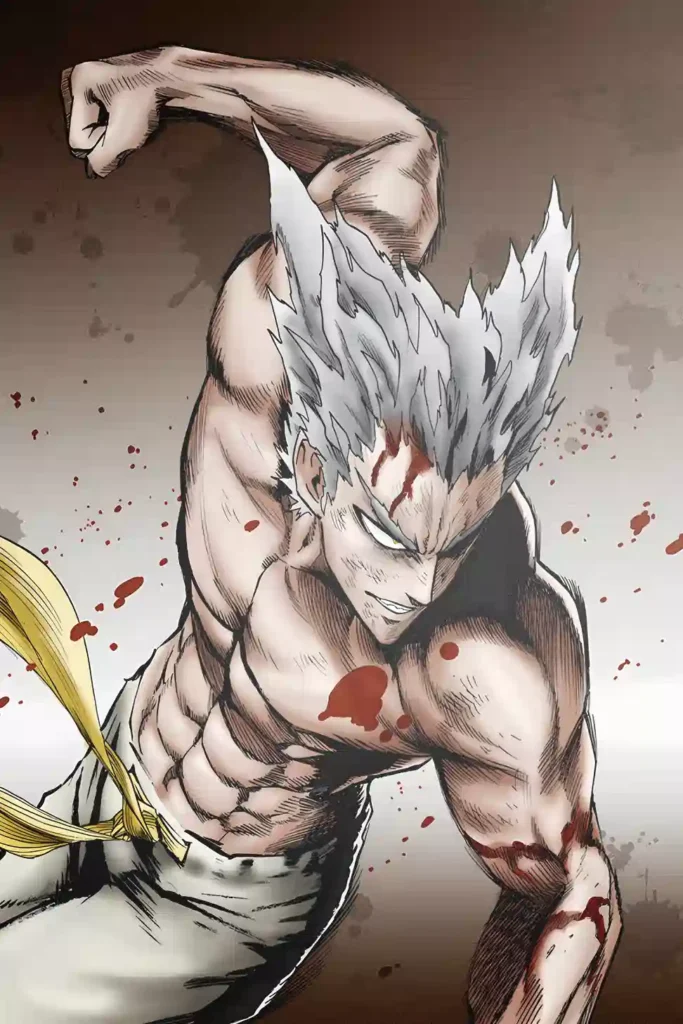 Artistic showcase photo of the Garou Deluxe Printed Metal Wall Art