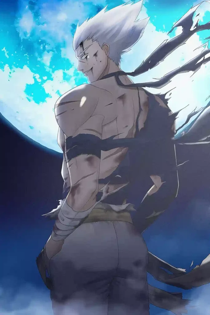 Garou One Punch Man metal wall art showcase shot from the Geekozi collection