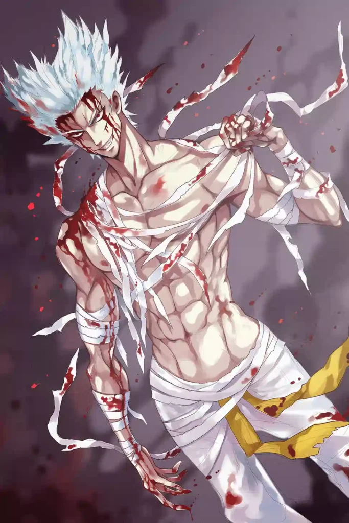 Showcase frame of the Garou Exclusive Metal Print, anime metal poster