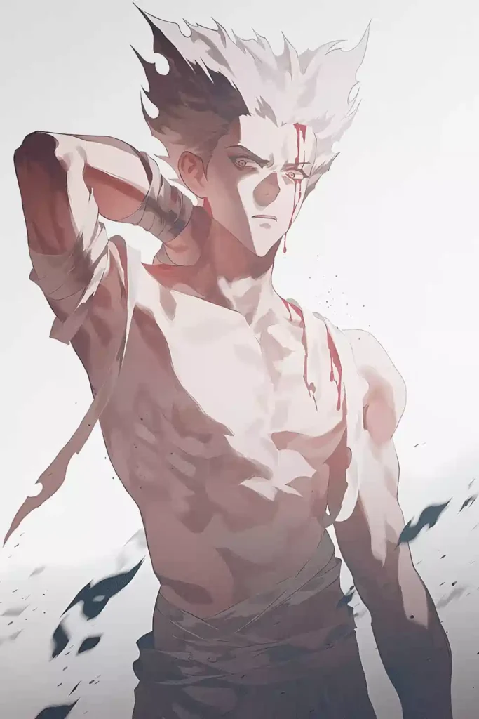 Showcase frame of the Garou Printed Metal Poster, anime metal poster