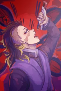 Genya Shinazugawa Demon Slayer Original Image High Quality Printed Metal Poster