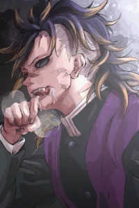 Genya Shinazugawa Demon Slayer Original Image Premium Metal Print
