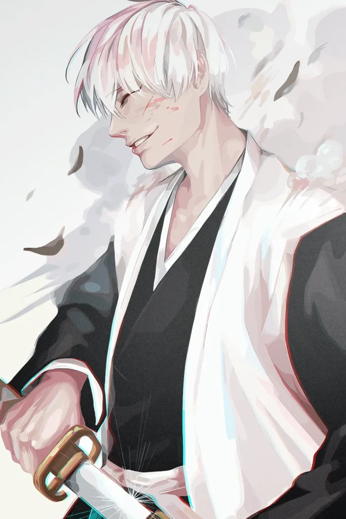 Gin Ichimaru Bleach Original Image Aluminium Metal Print