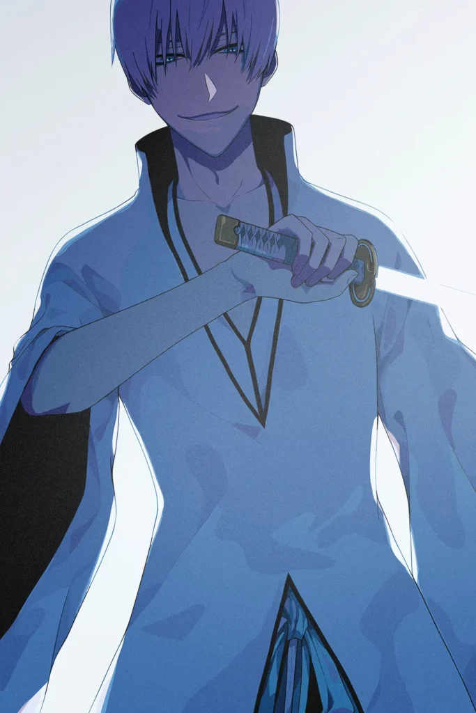 Gin Ichimaru Bleach Original Image Bespoke Metal Print Wall Art