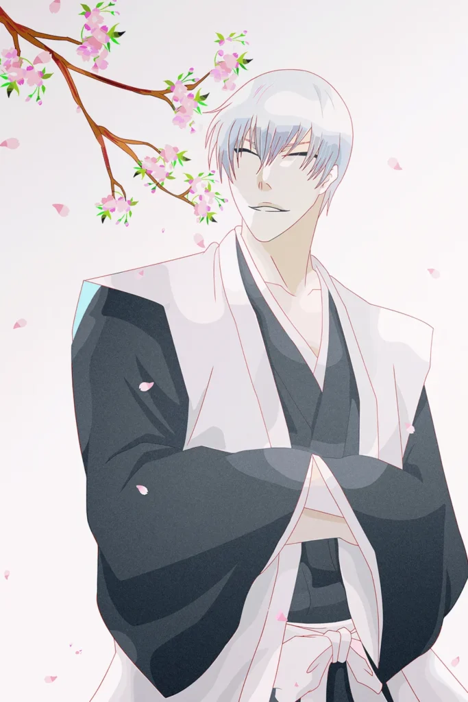 Gin Ichimaru Bleach Original Image Deluxe Metal Print