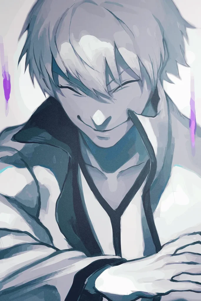 Gin Ichimaru Bleach Original Image Exquisite Metal Wall Poster