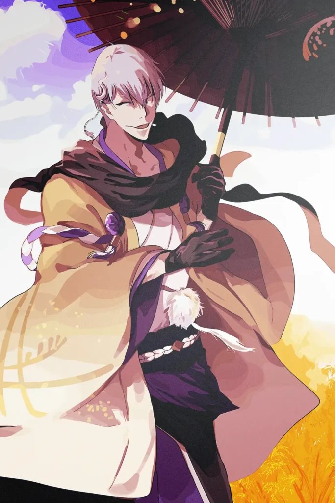 Gin Ichimaru Bleach Original Image High Quality Metal Print