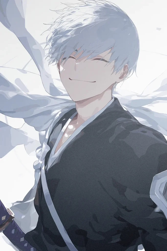 Gin Ichimaru Bleach Original Image High Quality Printed Metal Wall Art