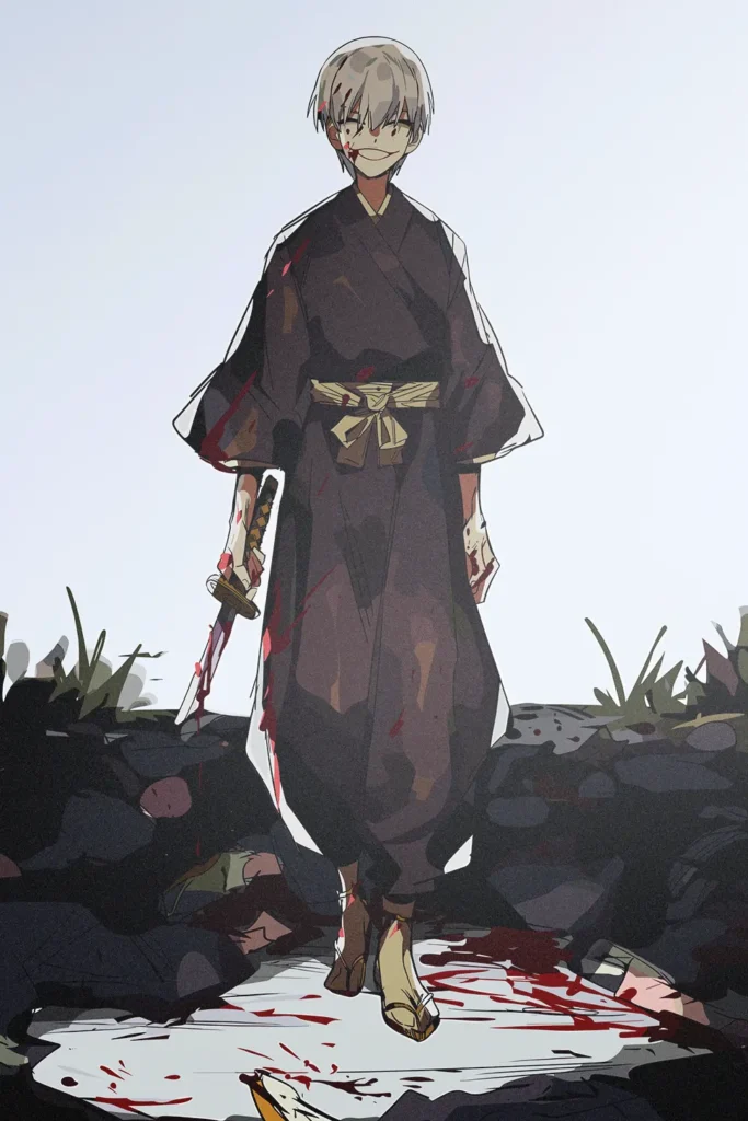 Gin Ichimaru Bleach Original Image Metal Wall Poster