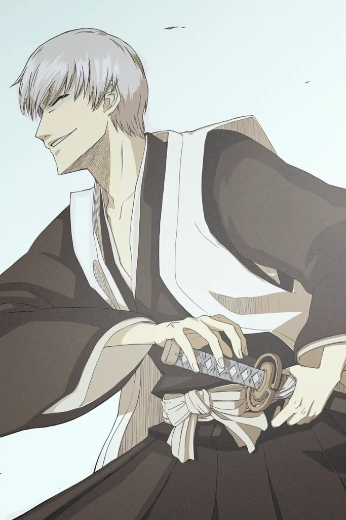 Gin Ichimaru Bleach Original Image Outstanding Metal Print Poster