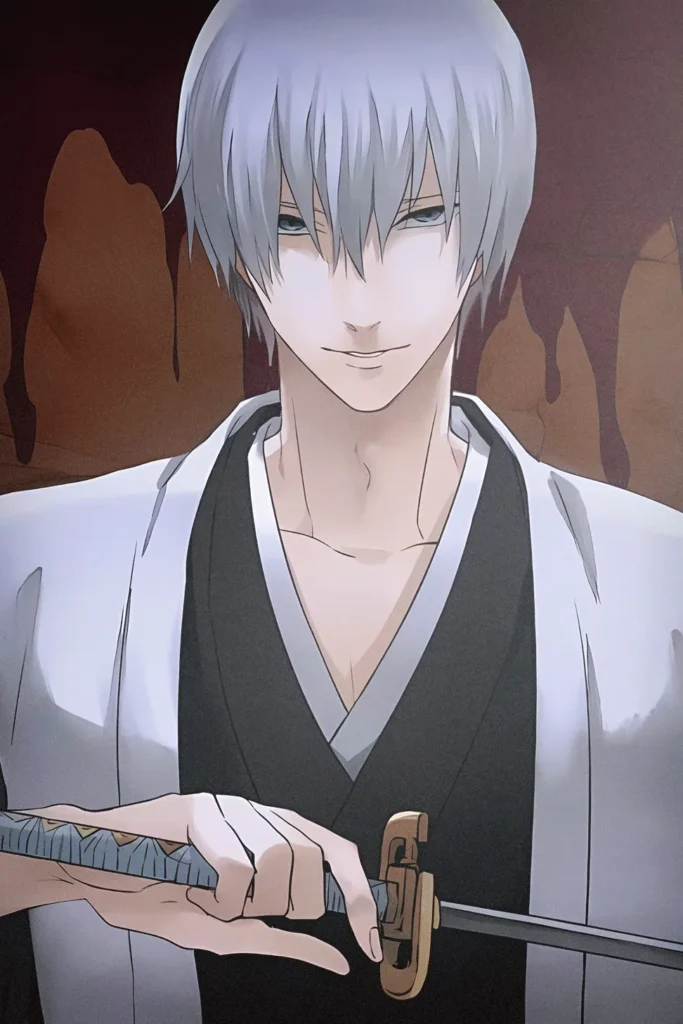 Gin Ichimaru Bleach Original Image Premium Metal Poster
