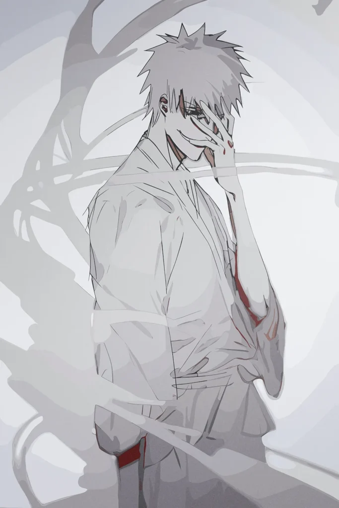 Gin Ichimaru Bleach Original Image Premium Metal Print