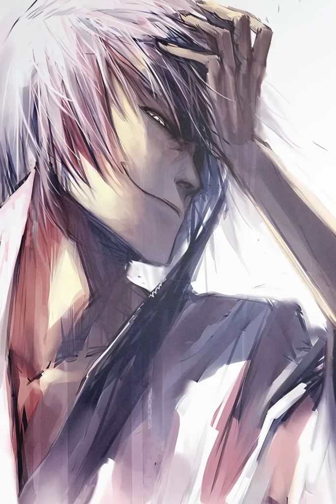 Gin Ichimaru Bleach Original Image Premium Metal Wall Art