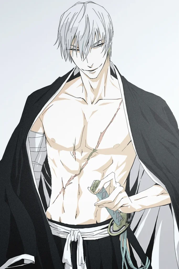 Gin Ichimaru Bleach Original Image Printed Deluxe Metal Wall Poster