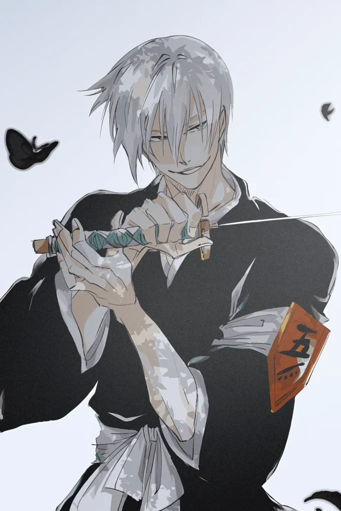 Gin Ichimaru Bleach Original Image Printed Metal Wall Art