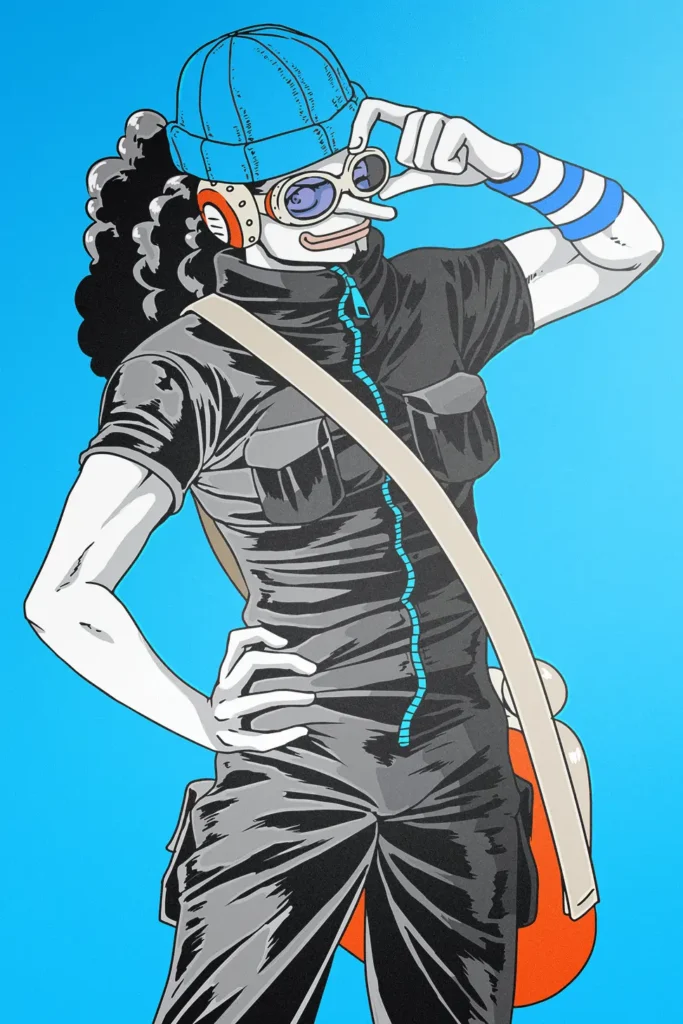 God Usopp One Piece Original Image Exclusive Metal Print