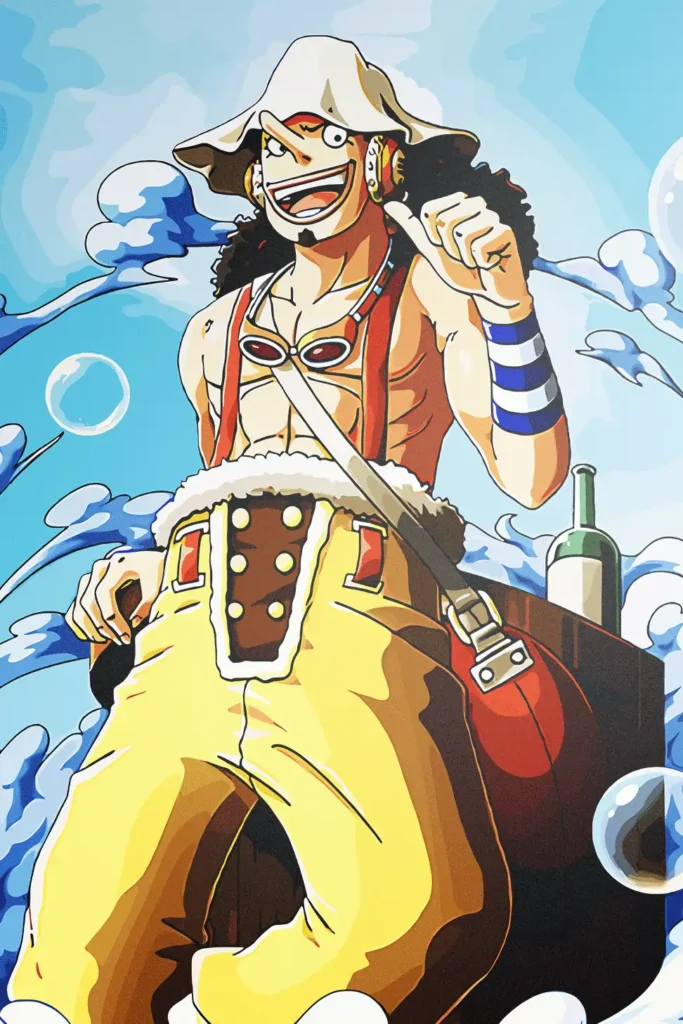 God Usopp One Piece Original Image High Quality Aluminium Printed Metal Poster