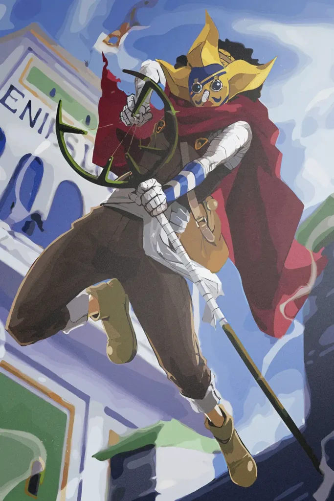 God Usopp One Piece Original Image Premium Metal Poster