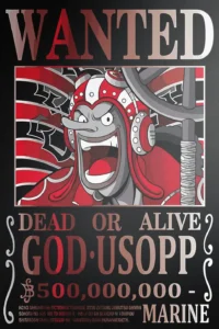 God Usopp Wanted Poster One Piece Original Image High Quality Printed Metal Wall Art