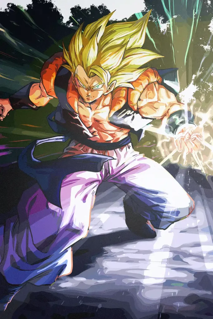 Gogeta Super Saiyan Dragon Ball Original Image Outstanding Metal Wall Art Poster