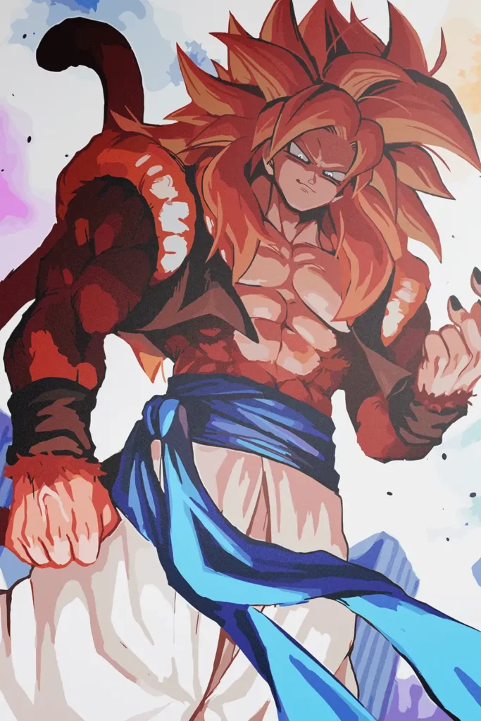 Gogeta Super Saiyan 4 Dragon Ball Original Image Artistic Metal Poster