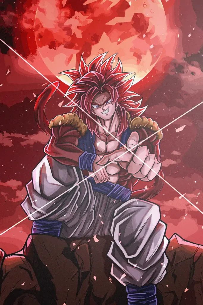 Gogeta Super Saiyan 4 Dragon Ball Original Image Bespoke Metal Wall Poster