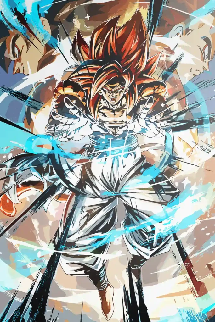 Gogeta Super Saiyan 4 Dragon Ball Original Image Distinctive Metal Poster