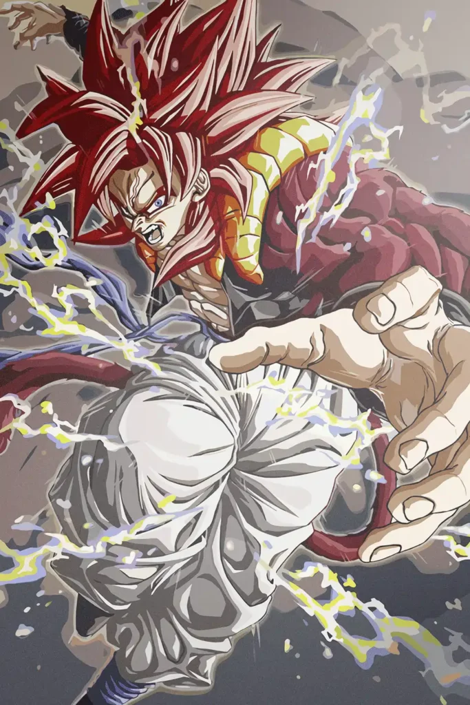 Gogeta Super Saiyan 4 Dragon Ball Original Image Distinctive Printed Metal Poster