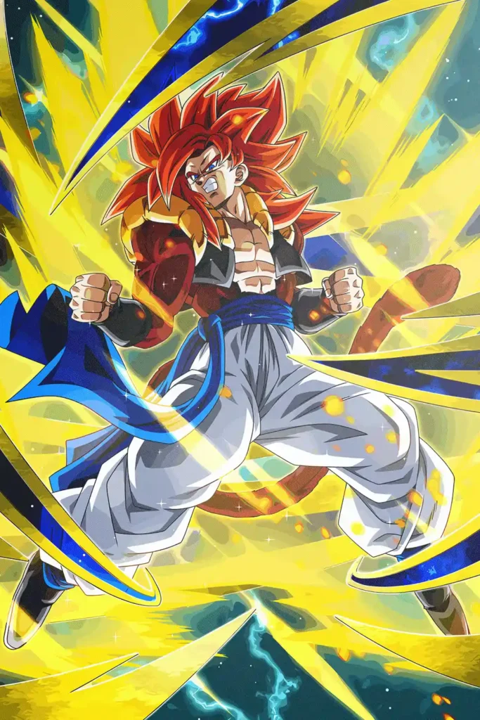 Gogeta Super Saiyan 4 Dragon Ball Original Image Metal Print Wall Art
