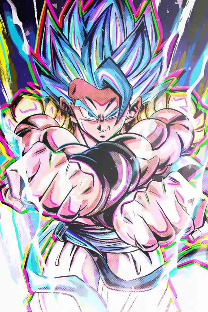 Gogeta Super Saiyan Blue Dragon Ball Original Image Bespoke Metal Poster