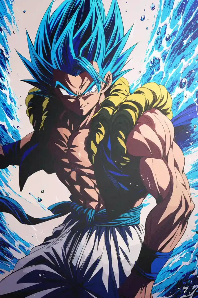 Gogeta Super Saiyan Blue Dragon Ball Original Image Exclusive Metal Print