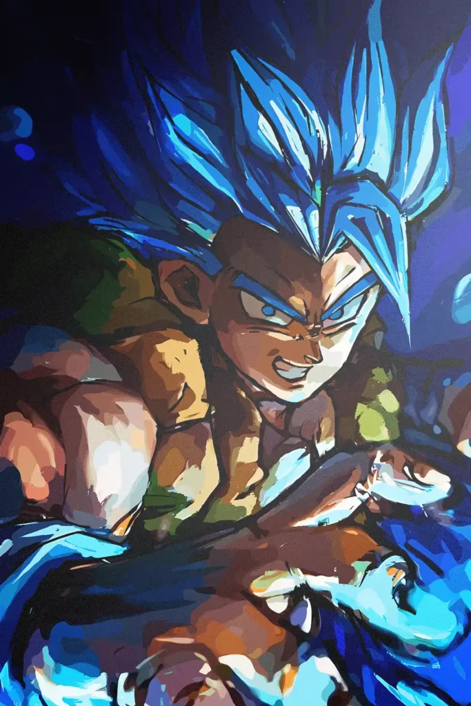 Gogeta Super Saiyan Blue Dragon Ball Original Image Metal Print Poster