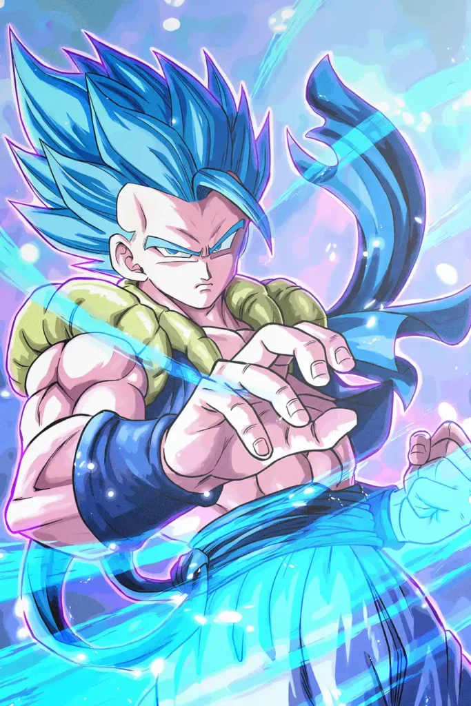 Gogeta Super Saiyan Blue Dragon Ball Original Image Outstanding Metal Print Poster
