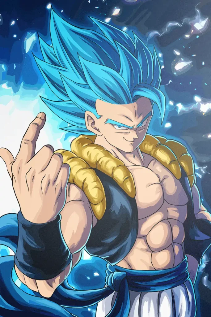 Gogeta Super Saiyan Blue Dragon Ball Original Image Premium Metal Print