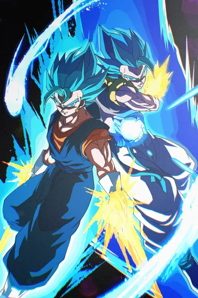 Gogeta and Vegito Dragon Ball Original Image Deluxe Printed Metal Wall Art