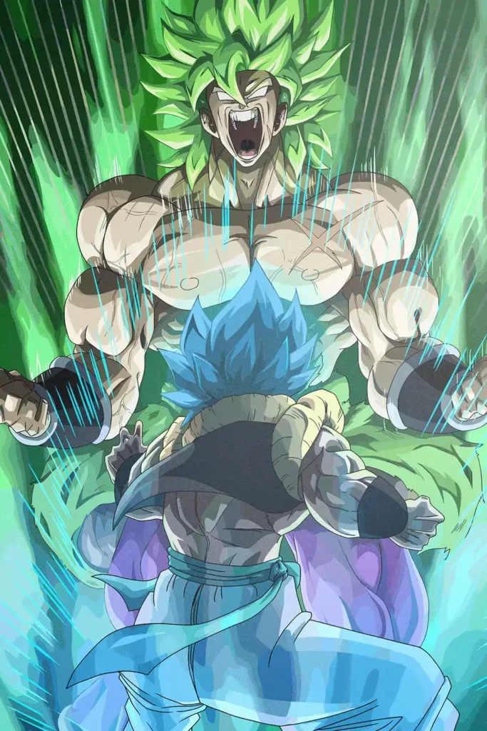 Gogeta vs Broly Dragon Ball Original Image Exquisite Metal Print Poster
