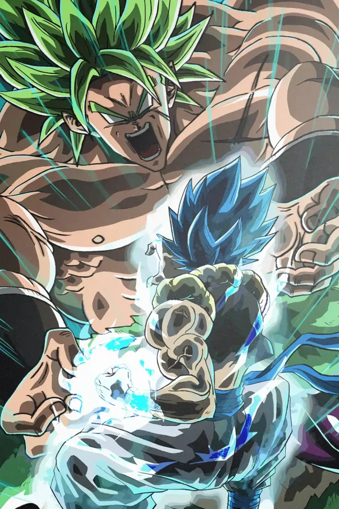 Gogeta vs Broly Dragon Ball Original Image Metal Wall Art Poster